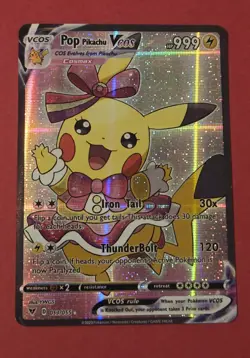 Pikachu Cosplay Pop Star Girl Pokemon Custom ACG Card Holo Foil Anime Cute Hot - Image 1
