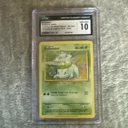 Pokemon Venusaur & Lugia ex Deck- BULBASAUR - 001/034 CGC Graded Gem Mint 10 - Image 1