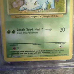 Pokemon Venusaur & Lugia ex Deck- BULBASAUR - 001/034 CGC Graded Gem Mint 10 - Image 3