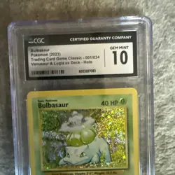 Pokemon Venusaur & Lugia ex Deck- BULBASAUR - 001/034 CGC Graded Gem Mint 10 - Image 4