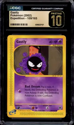 2002 Pokemon Expedition Gastly #109 CGC 10 PRISTINE - Image 1