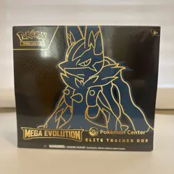 Pokemon TCG Mega Evolution Pokemon Center ETB Lucario - SEALED, IN HAND - Image 1