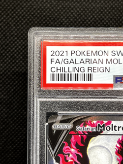 2021 POKEMON SWORD/SHIELD CHILLING REIGN #177 FULL ART GALARIAN MOLTRES - PSA 10 - Image 2