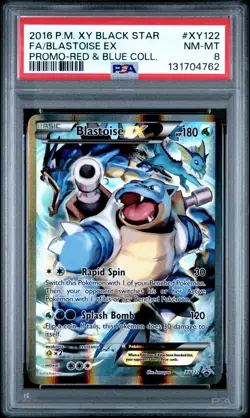 2016 POKEMON XY BLACK STAR PROMO BLASTOISE EX #XY122 HOLO PSA 8 NM #131704762 - Image 1