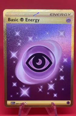 Basic Psychic Energy Gold Hyper Rare 207/165 Pokemon SV 151 - Image 1
