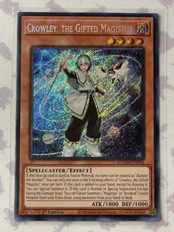 Yugioh! NM Crowley, the Gifted Magistus - BLMM-EN044 - Secret Rare - 1st Edition - Image 1