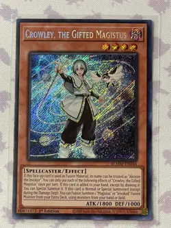 Yugioh! NM Crowley, the Gifted Magistus - BLMM-EN044 - Secret Rare - 1st Edition - Image 2