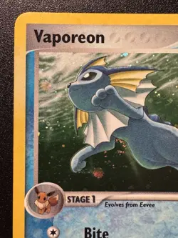 Vaporeon 6/17 POP Series 3 Promo Pokemon Card Holo Foil Rare Swirl LP - Image 3