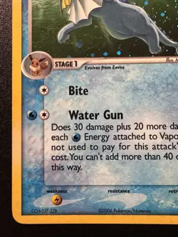 Vaporeon 6/17 POP Series 3 Promo Pokemon Card Holo Foil Rare Swirl LP - Image 5