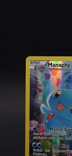 Pokemon TCG Manaphy XY113 Black Star Promo Holo Card Near Mint Condition - Image 3