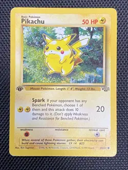 1999 Pokemon 1st Edition Jungle Pikachu 60/64 BIG LOT OF 5 Cards HP - Image 2