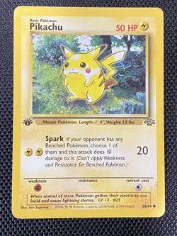1999 Pokemon 1st Edition Jungle Pikachu 60/64 BIG LOT OF 5 Cards HP - Image 4
