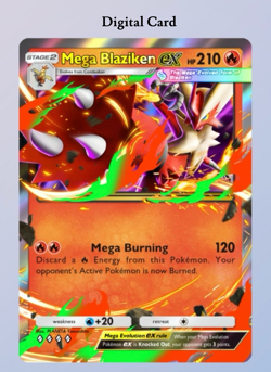 (Digital Card) Mega Blaziken EX, Pokemon TCG Pocket, English - Image 1