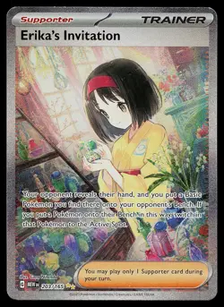 Pokemon Card - Erika's Invitation Scarlet & Violet 151 203/165 Holo SIR - Image 1