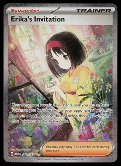 Pokemon Card - Erika's Invitation Scarlet & Violet 151 203/165 Holo SIR - Image 1