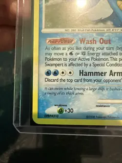 Pokemon Swampert TCG Great Encounters Holo Card 9/106 Rare - Image 5