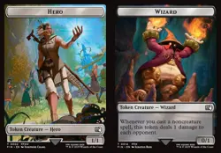 MTG Final Fantasy TOKEN Hero (((#0002))) Wizard #0014 PLAYSET 4X X4 - Image 1