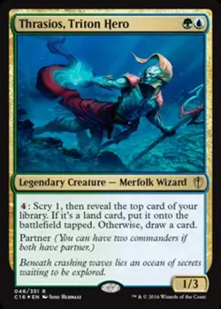 Near Mint x 1 Thrasios, Triton Hero - Foil Commander 2016 - Image 1