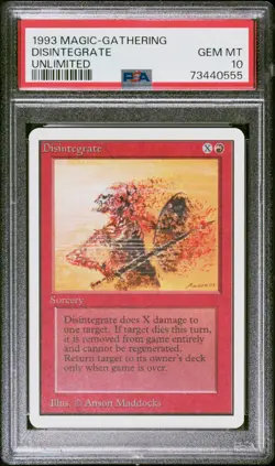 1993 MTG UNLIMITED DISINTEGRATE PSA 10 - Image 1