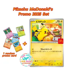 Presale Pikachu 020/M-P Pokemon McDonald’s Promo Card Japanese Nintendo 2025 - Image 1