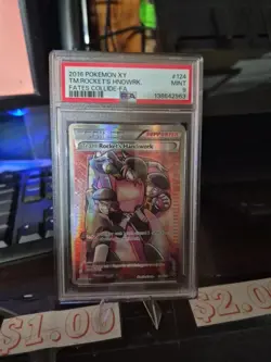 Pokemon TCG Team Rocket's Handiwork Full Art 124/124 Fates Collide Holo PSA 9 - Image 1