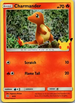 Pokemon Charmander 9/25 Promo McDonald's 25th Anniversary Holo 009/025 NM - Image 1