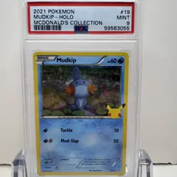 2021 POKEMON MCDONALD'S COLLECTION 25th ANNIVERSARY #19 MUDKIP HOLO - PSA 9 MINT - Image 1