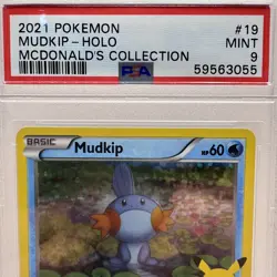 2021 POKEMON MCDONALD'S COLLECTION 25th ANNIVERSARY #19 MUDKIP HOLO - PSA 9 MINT - Image 2