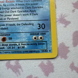 Dark Gyarados 25/82 Pokemon TCG Team Rocket Non Holo Rare HP - Image 4