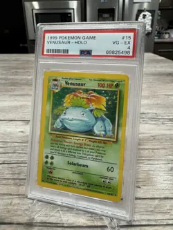 Pokemon TCG Base Set Venusaur Holo Rare 15/102 English (Very Good-Excellent) - Image 2