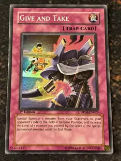 Yu-Gi-Oh! Give and Take - DP08-EN029 - Super Rare - 1st Edition - MP - Image 1