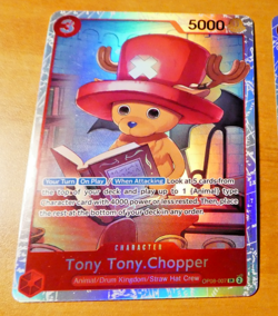 ONE PIECE ENGLISH CARD HOLO GAME CARTE Tony Tony.Chopper OP08-007 NM - Image 1