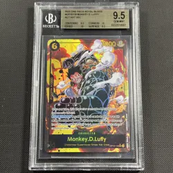 2025 ONE PIECE ROYAL BLOOD OP10-118 MONKEY D. LUFFY SEC PARALLEL BGS 9.5 - Image 1