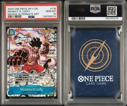 2025 One Piece OP-11 Monkey D. Luffy Manga Alternate Art PSA 10 Gem Mint - Image 3