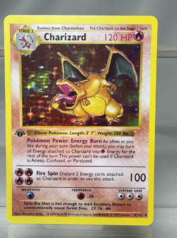 PKM Cards 1st Edition Charizard Blastoise Dragonite 1996 Base Set Single Foil Ca - Image 1