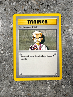 Pokemon TCG Cards SHADOWLESS Base Set Professor Oak 88/102 Uncommon - Image 1
