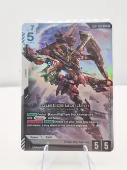 Justice Gundam Foil - GD01-066 NM - Gundam TCG Card Game - Image 1
