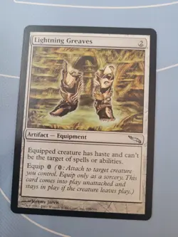 MTG Magic the Gathering Lightning Greaves (199/306) Mirrodin Equipment LP - Image 1