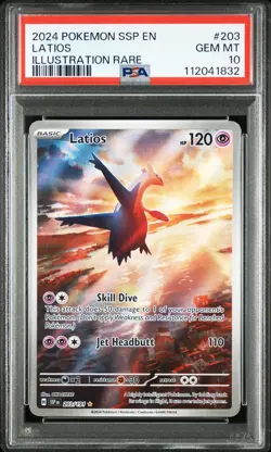 2024 POKEMON SSP EN-SURGING SPARKS #203 LATIOS ILLUSTRATION RARE 112041832 - Image 1