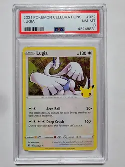2021 POKEMON CELEBRATIONS #022 LUGIA PSA 8 - Image 1