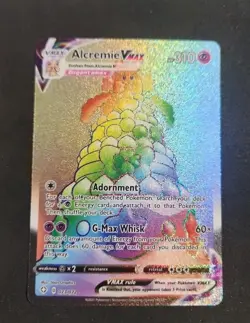 2021 Pokemon SWSH Shining Fates Alcremie V Max Secret Rainbow Rare #073/072 NM - Image 1
