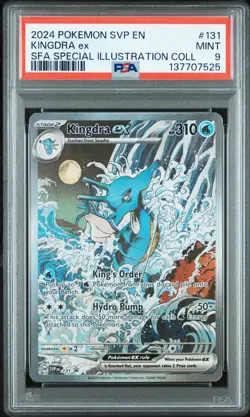 2024 POKEMON SVP EN-SV BLACK STAR PROMO #131 KINGDRA EX PSA 9 - Image 1