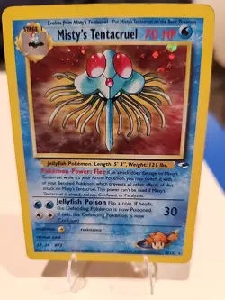 Pokemon TCG Card Misty's Tentacruel Gym Heroes 10/132 Unlimited Holo Rare - Image 2