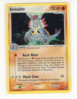 ENGLISH Armaldo 3/108 Power Keepers Holo Pack Fresh Pokemon Card (PE2) - Image 1