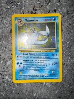 Pokemon TCG Cards Vaporeon 12/64 Jungle Holo Rare EXC - Image 3