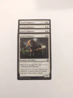 (4) Ajani's Pridemate *PLAYSET* Foundations Regular NM MTG - Image 1