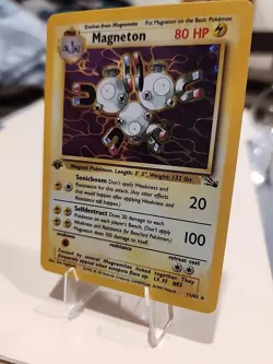 Pokemon TCG Magneton 11/62 1st Edition Fossil Holo Rare LP/NM Condition - Image 2