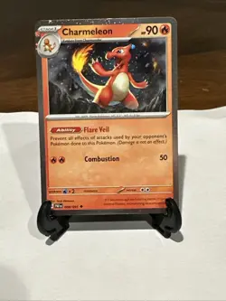 Pokemon TCG Charmeleon 008/091 Paldean Fates Cosmos Holo Promo Card - LP - Image 1