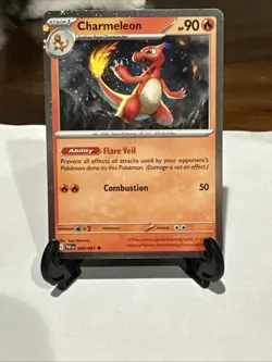 Pokemon TCG Charmeleon 008/091 Paldean Fates Cosmos Holo Promo Card - LP - Image 2