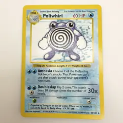 Pokemon TCG Poliwhirl Base Set 38/102 WOTC Vintage 1999 Shadowless LP+ - Image 1